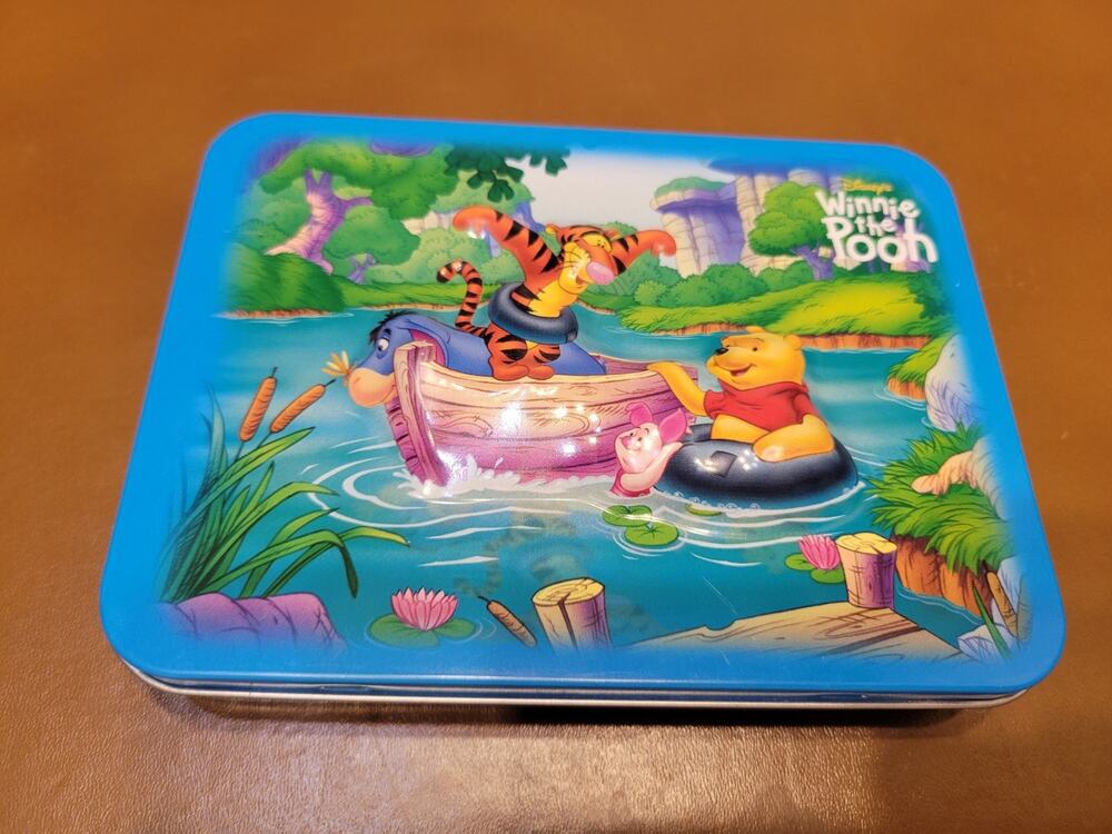 Disney Winnie the Pooh Collector Tin and Two Decks of Playing Cards Made in USA